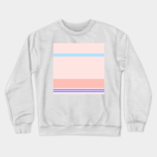 An unthinkable mix of Fresh Air, Cornflower Blue, Baby Pink, Very Light Pink and Pale Rose stripes. Crewneck Sweatshirt